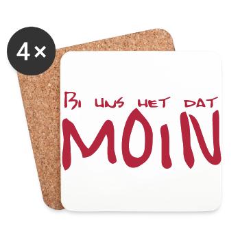 Bi uns dat het MOIN - Coasters (set of 4) - white - Front