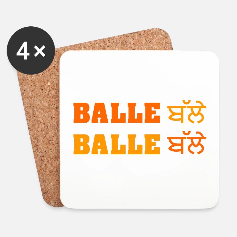 BALLE BALLE - Untersetzer (4er-Set) - Weiß