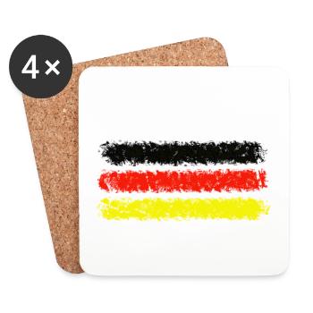 Allemagne - Dessous de verre (lot de 4) - blanc - Devant