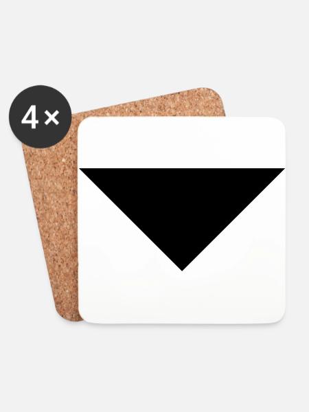 arrow sans down - Untersetzer (4er-Set) - Weiß