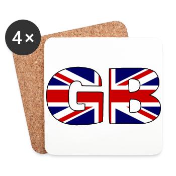 Great Britain Flag - Coasters (set of 4) - white - Front