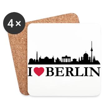 I love Berlin - Untersetzer (4er-Set) - Weiß - Vorne
