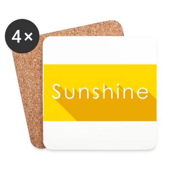sunshine - Untersetzer (4er-Set) - Weiß - Vorne