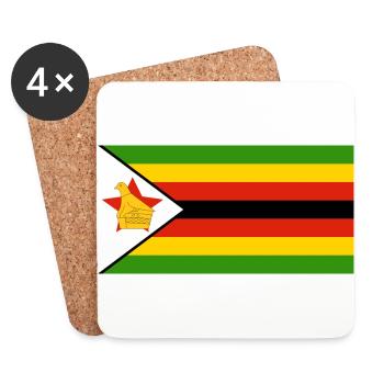 Simbabwe - Untersetzer (4er-Set) - Weiß - Vorne