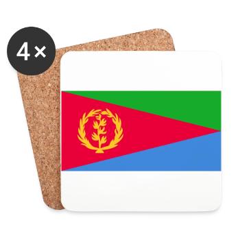 Eritrea-Flagge - Untersetzer (4er-Set) - Weiß - Vorne