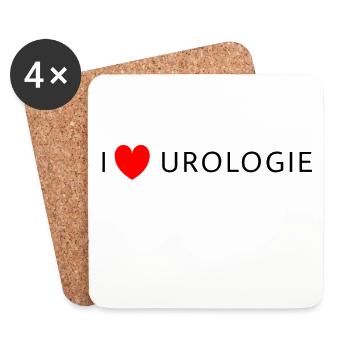 I love urology - Coasters (set of 4) - white - Front