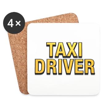 TAXI DRIVER - Untersetzer (4er-Set) - Weiß - Vorne