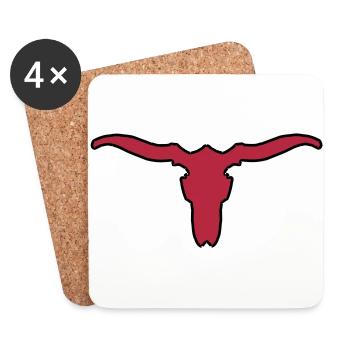 longhorns 2c - Coasters (set of 4) - white - Front