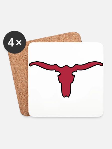 longhorns 2c - Coasters (set of 4) - white