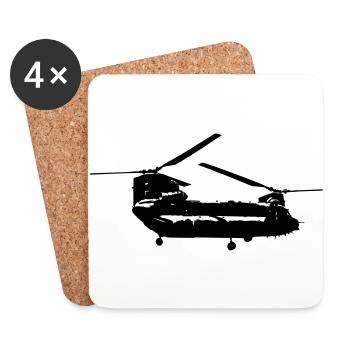 Chinook Helikopter - Untersetzer (4er-Set) - Weiß - Vorne
