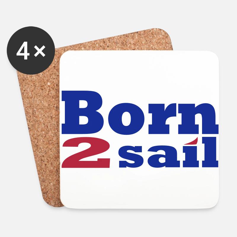 Born to sail Segeln 1 - Untersetzer (4er-Set) - Weiß