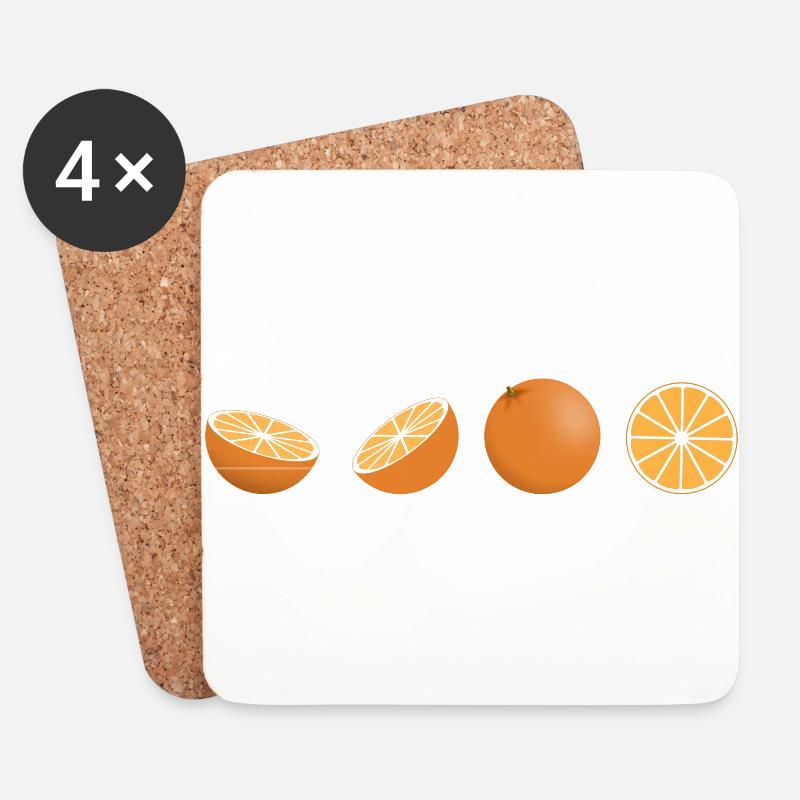 Die Orangen - Untersetzer (4er-Set) - Weiß