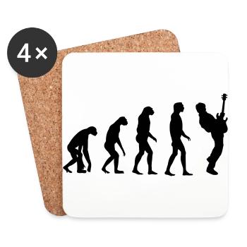bass player evolution - Dessous de verre (lot de 4) - blanc - Devant