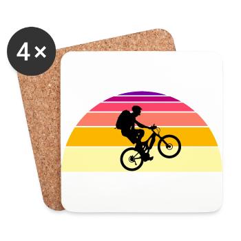Bikers at sunset - Coasters (set of 4) - white - Front