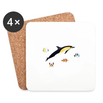 Save the Oceans - Coasters (set of 4) - white - Front