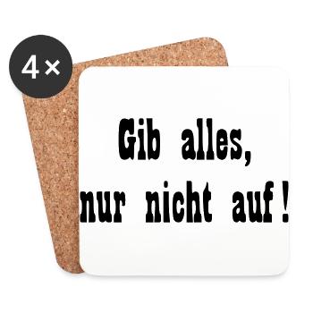 Motivation Spruch Business Sport - Untersetzer (4er-Set) - Weiß - Vorne