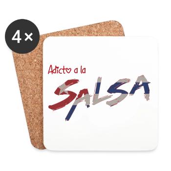 Adicto a la salsa Cuba - Dessous de verre (lot de 4) - blanc - Devant