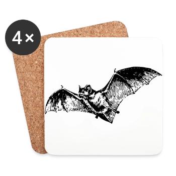 Bat - Coasters (set of 4) - white - Front