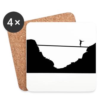 slacklining, highline - Untersetzer (4er-Set) - Weiß - Vorne