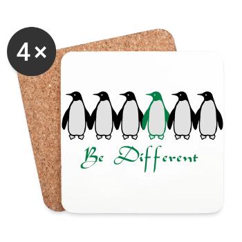 Be Different - Untersetzer (4er-Set) - Weiß - Vorne