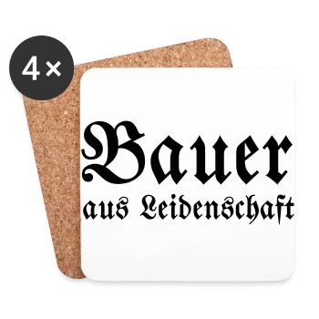 Bauer aus Leidenschaft - Untersetzer (4er-Set) - Weiß - Vorne