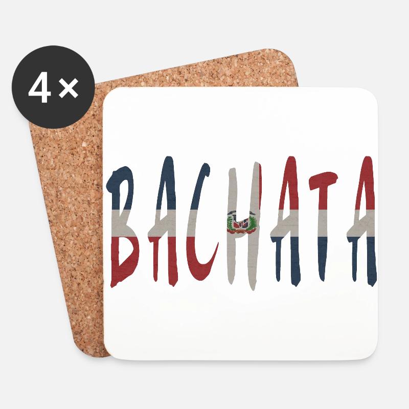 BACHATA RD - Coasters (set of 4) - white