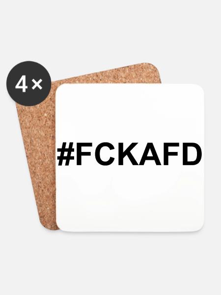 #FCKAFD White - Untersetzer (4er-Set) - Weiß