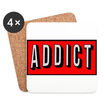 addict - Coasters (set of 4) - white - Front