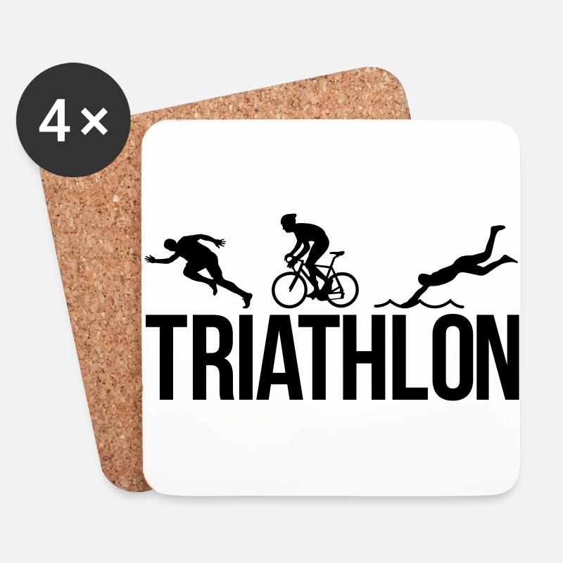 triathlon - Untersetzer (4er-Set) - Weiß