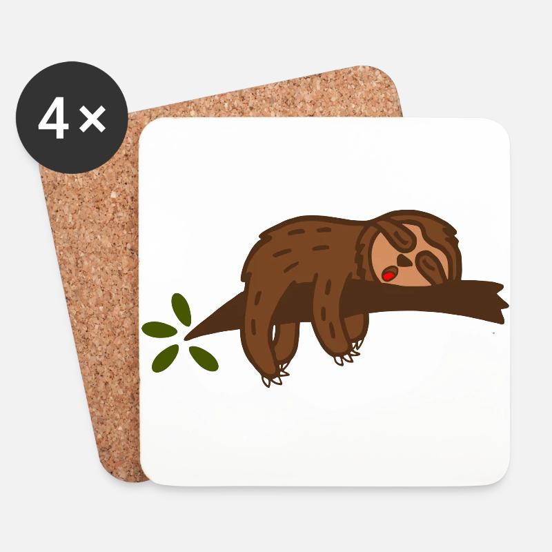 sloth - Coasters (set of 4) - white