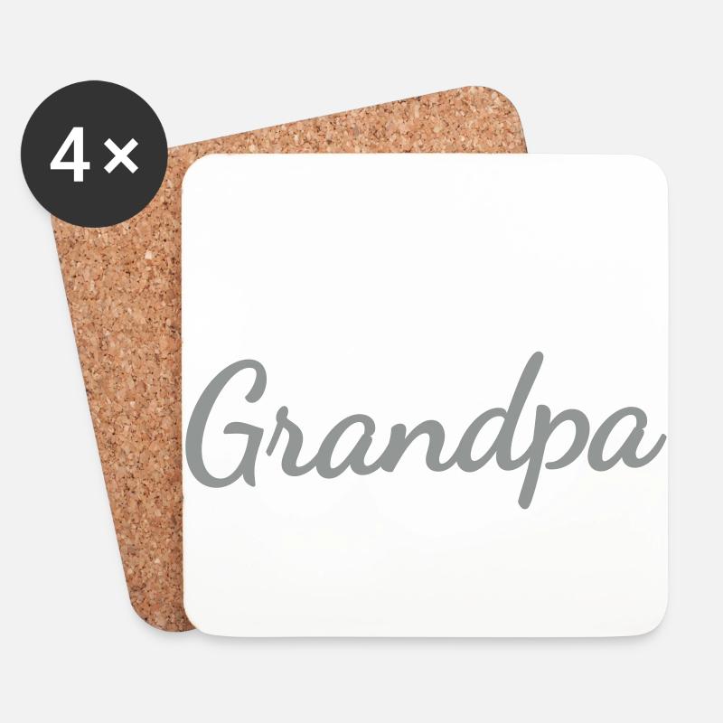 Best Grandpa - Untersetzer (4er-Set) - Weiß