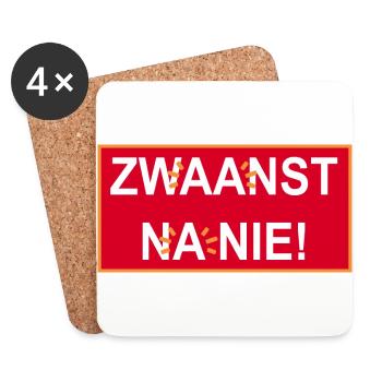 Zwaanst na nie - Untersetzer (4er-Set) - Weiß - Vorne