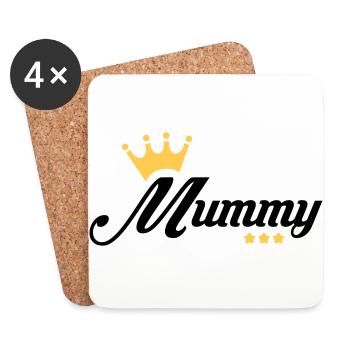 Maman / Fête des Mère / Enfant / Mere / Bébé - Dessous de verre (lot de 4) - blanc - Devant