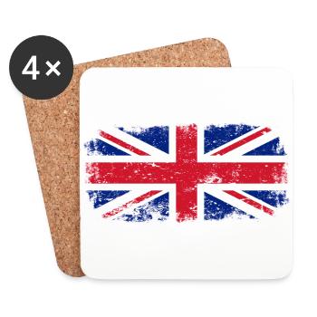 United Kingdom Flag - Coasters (set of 4) - white - Front