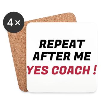 Coach Coaching Trainer Sport Entraineur Team - Coasters (set of 4) - white - Front