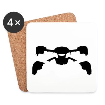 Drone - Coasters (set of 4) - white - Front