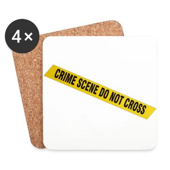 Crime scene police - Coasters (set of 4) - white - Front