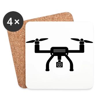 drone - Dessous de verre (lot de 4) - blanc - Devant