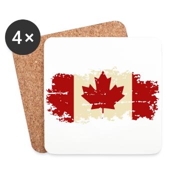 Canada Canadian Flag,Background Celebration Art - Coasters (set of 4) - white - Front