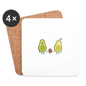 Avocado family - Coasters (set of 4) - white - Front