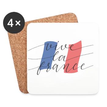 France France lives the French - Coasters (set of 4) - white - Front