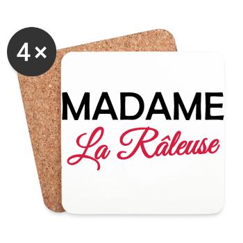 Madame la râleuse - Dessous de verre (lot de 4) - blanc - Devant