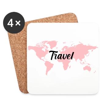 Travel - Coasters (set of 4) - white - Front