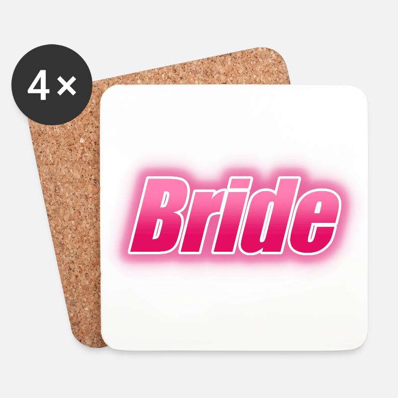 BRIDE - Coasters (set of 4) - white
