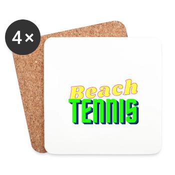 Jpeux pas jai beach tennis - Dessous de verre (lot de 4) - blanc - Devant