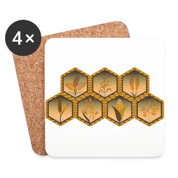 cereal - Coasters (set of 4) - white - Front