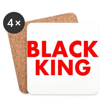 Black king - Dessous de verre (lot de 4) - blanc - Devant