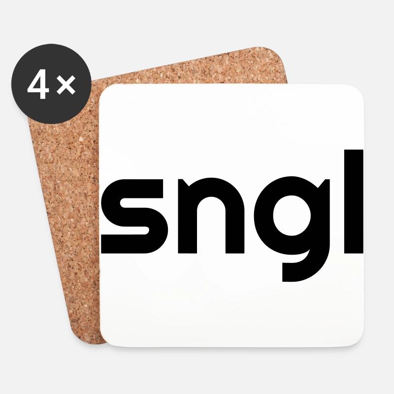 sngl - Untersetzer (4er-Set) - Weiß