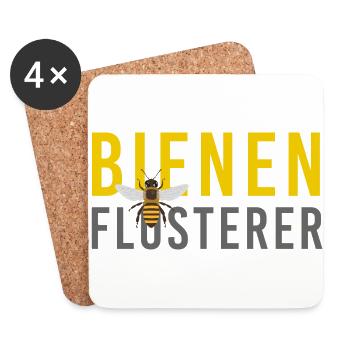 Bienenflüsterer Imker Imkerin bee honig - Untersetzer (4er-Set) - Weiß - Vorne