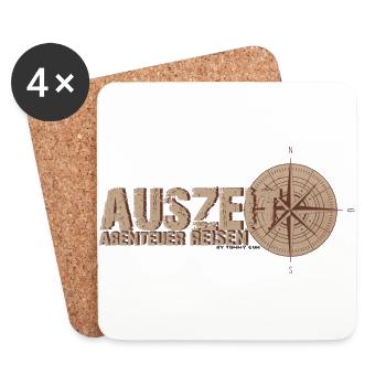 Abenteuer REISEN - Untersetzer (4er-Set) - Weiß - Vorne
